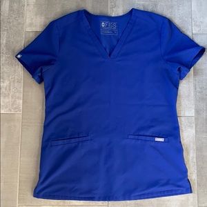 Deep Royal Blue Figs Scrub Set